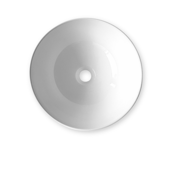 Lavamanos Redondo Alto Blanco en Cerámica – Diseño Moderno - Image 3