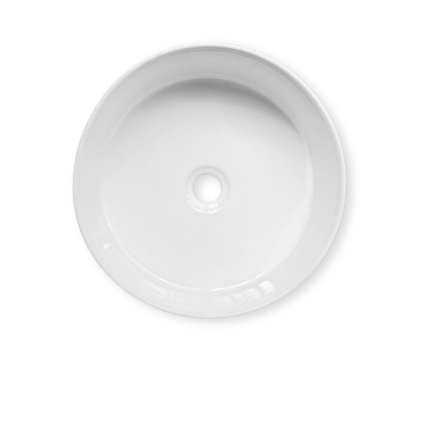 Lavamanos Redondo Blanco en Cerámica – Estilo Elegante - Image 3