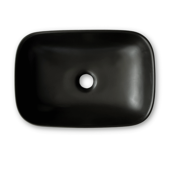 Lavamanos Rectangular Negro Mate Cerámica Estilo Minimalista - Image 3