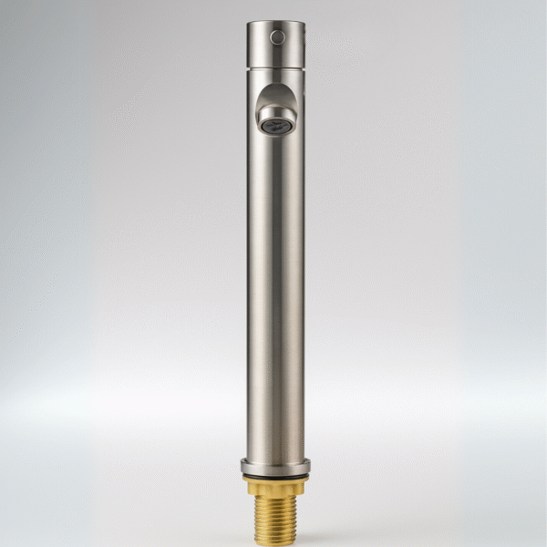 Grifería Alta Agua Fría Satinado – Cuello Recto Moderno - Image 2