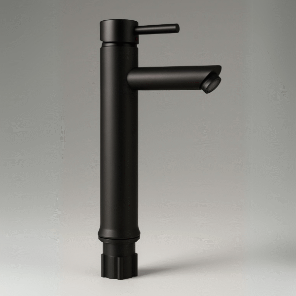 Grifería Monocontrol Negro Mate – Cuello Recto de Estilo Moderno - Image 2