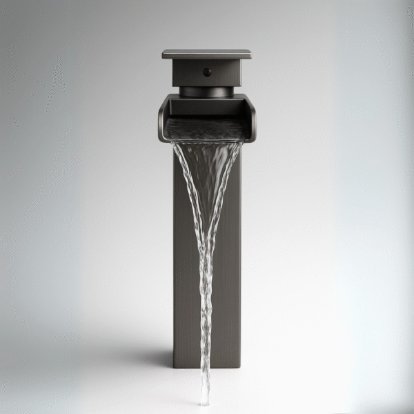 Grifería Cascada Gris Alta – Monocontrol Moderno Lavamanos - Image 2