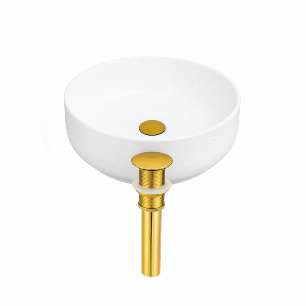 Desagüe Push Dorado para Lavamanos – Elegancia Premium - Image 2