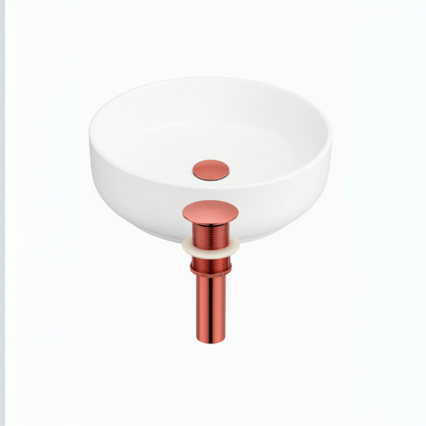 Desagüe Push Oro Rosa Lavamanos – Glamour y Moderno - Image 2